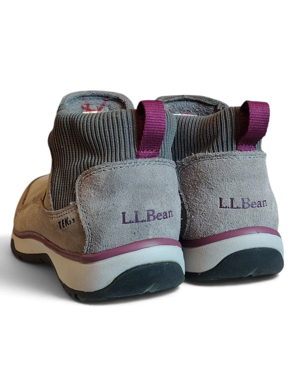 LL Bean TEK 2.5 Vertigrip Women Snow Sneaker Boots Suede Pull On Waterproof Sz 6